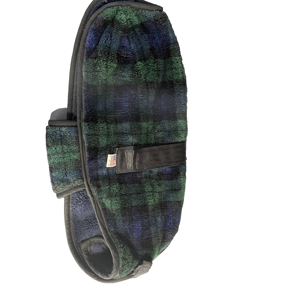 Foggy Mountain Dog Coat Fleece Size 10 Green Blue‎ Plaid Warmer Accessory - Picture 6 of 12